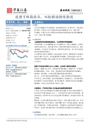 疫情下短期承压，双轮驱动持续推进