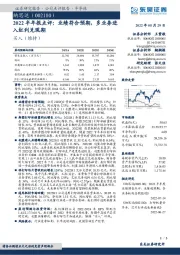 2022半年报点评：业绩符合预期，多业务进入红利兑现期