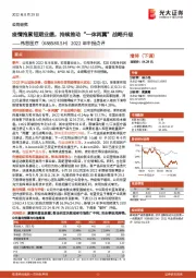 2022年中报点评:疫情拖累短期业绩,持续推动“一体两翼”战略升级
