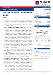 2022Q2经营业绩表现亮眼，自主品牌零售业务稳定增长