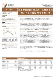 业绩符合预期，半导体IDM转型步履不停