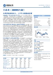 品牌势能持续放大，上半年业绩稳健高增