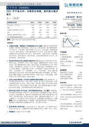 2022年中报点评：业绩符合预期，盈利能力稳步提升