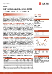 2022年半年报点评：植保产品价格同比增长显著，22Q2业绩超预期