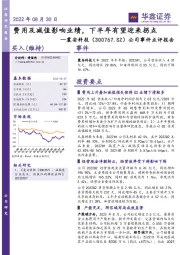 公司事件点评报告:费用及减值影响业绩,下半年有望迎来拐点