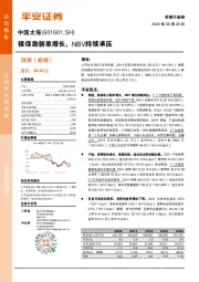 银保助新单增长,NBV持续承压