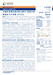 业绩快速增长盈利能力提升,能源互联领域在手订单超135亿元