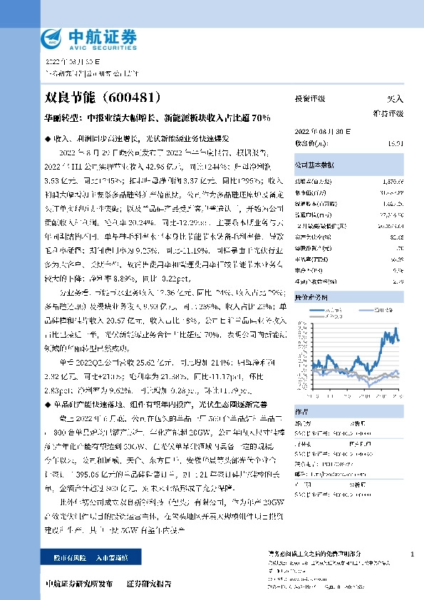 华丽转型：中报业绩大幅增长、新能源板块收入占比超70%