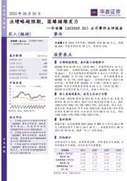公司事件点评报告：业绩略超预期，国缘继续发力