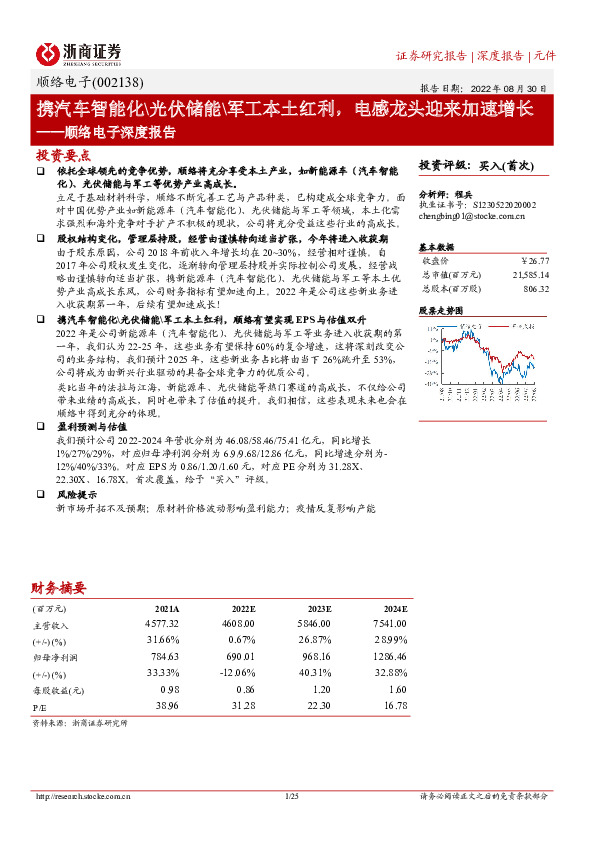 顺络电子深度报告：携汽车智能化\光伏储能\军工本土红利，电感龙头迎来加速增长