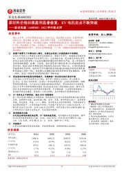 2022年中报点评：原材料价格回落盈利显著修复，EV电机定点不断突破