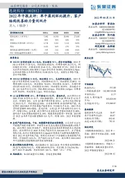 2022年中报点评：单平盈利环比提升，客户结构改善助力量利双升