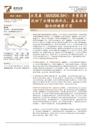 多重因素扰动下业绩短期承压，基本面长期向好趋势不变