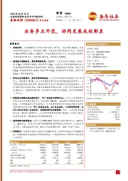 2022年半年报点评：业务多点开花，协同发展成效彰显