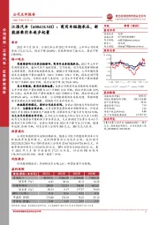 商用车短期承压,新能源乘用车逐步起量
