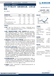 2022年中报点评:创新逐渐兑现,主营业务稳健