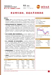 黄金增长强劲,渠道改革持续推进
