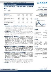 2022年中报点评：业绩符合预期，营收稳健增长