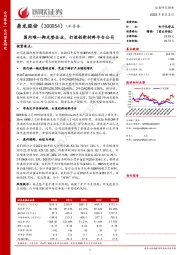 国内唯一抛光垫企业，打造创新材料平台公司