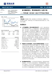 2022年半年报点评报告:盈利稳健增长,聚焦新能源风口发展可期