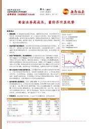 黄金业务高成长，量价齐升显优势