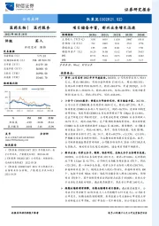 项目储备丰富，新兴业务增长迅速