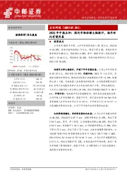 2022年中报点评：国内市场份额大幅提升，海外环比有望改善