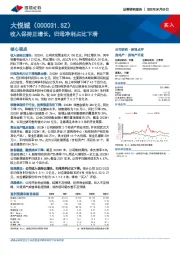 收入保持正增长，归母净利占比下滑