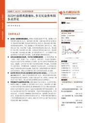 2022年中报点评：2022H1业绩高速增长，多元化业务布局多点开花