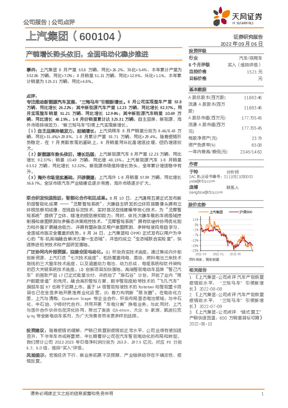 产销增长势头依旧，全面电动化稳步推进