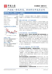 产业链一体化布局，新材料打开成长空间