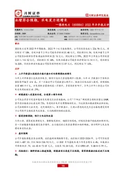 2022年半年报点评：业绩符合预期，水电发力迎增长