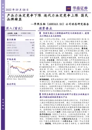 公司动态研究报告:产品力决定竞争下限 迭代力决定竞争上限 国民品牌渐显