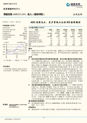 ADC创新龙头,更多管线与全球BD值得期待