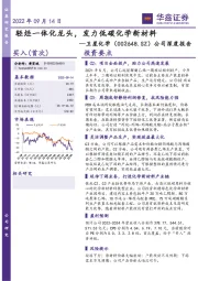 公司深度报告:轻烃一体化龙头,发力低碳化学新材料