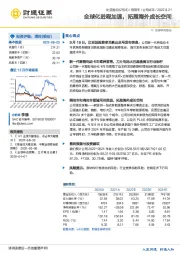 全球化进程加速，拓展海外成长空间