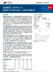 新能源汽车电源总成龙头，优质项目放量在即