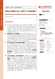 2022年中报点评：锂盐业务量价齐升，锂矿扩产值得期待