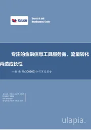 公司深度报告：专注的金融信息工具服务商，流量转化再造成长性