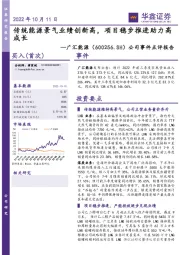 公司事件点评报告:传统能源景气业绩创新高,项目稳步推进助力高成长