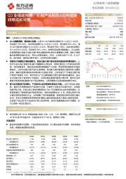 Q3业绩超预期，长期产品矩阵&应用领域双维成长可期