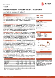 公告点评：向钒电池产业链延伸，与大连融科拟合建6.2万立方电解液