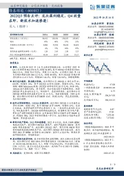 2022Q3预告点评：龙头盈利稳定，Q4放量在即，新技术加速渗透！