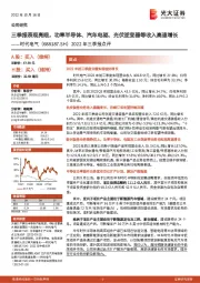 2022年三季报点评：三季报表现亮眼，功率半导体、汽车电驱、光伏逆变器等收入高速增长