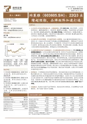 22Q3业绩超预期，品牌矩阵加速打造