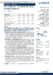 2022三季报点评：立足资管坚守核心阵地，布局储能打造新增长点