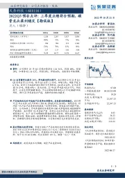 2022Q3预告点评：三季度业绩符合预期，碳管龙头盈利稳定【勘误版】