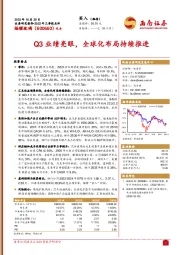 Q3业绩亮眼，全球化布局持续推进