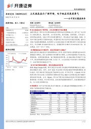 公司首次覆盖报告：立足液晶显示广阔市场，电子纸应用高度景气