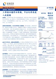 三季报业绩符合预期，平台化布局进入收获期